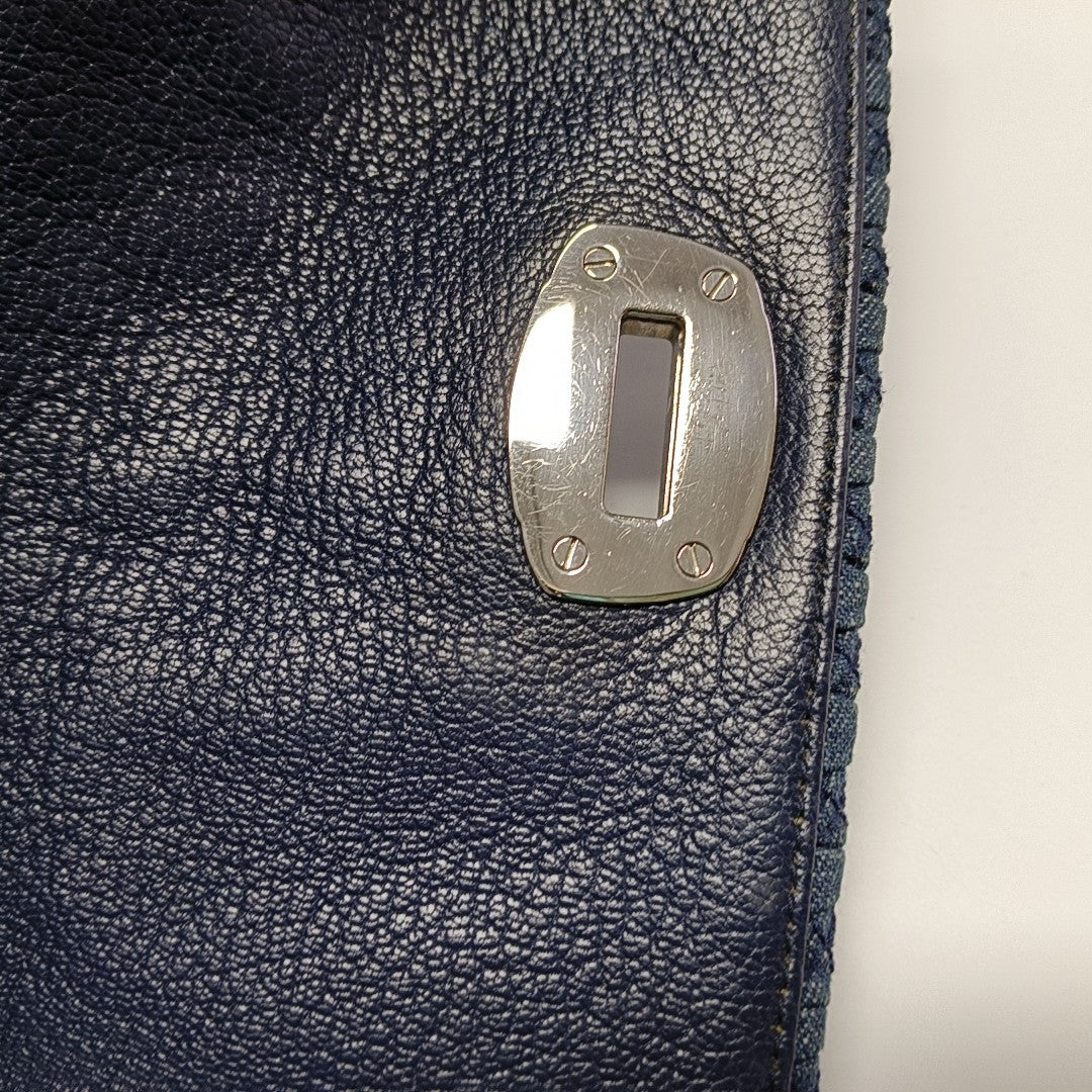 Crystal Quilted Denim Blue