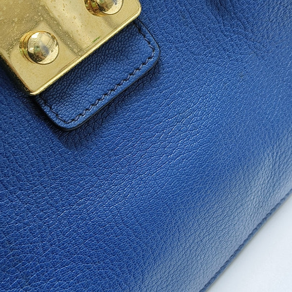 Calfskin Tote Bag Blue