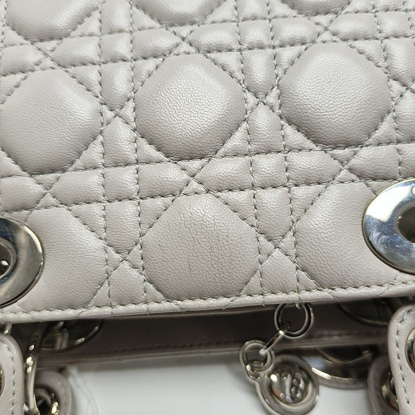 Lady Dior Medium Cannage Lambskin Gray
