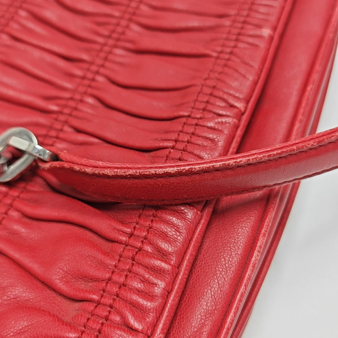 Mini Bag Quilted Lambskin Red