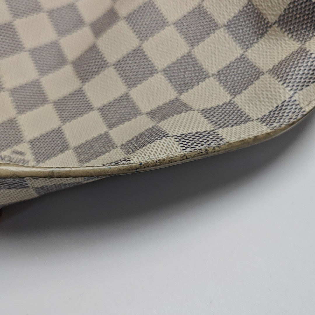 GIROLATA GM Damier Azur Coated Canvas White
