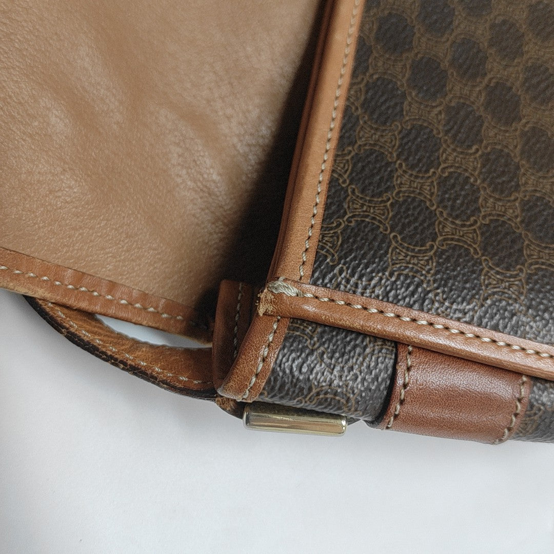 MACADAM CLUTCHES Coated Canvas Brown