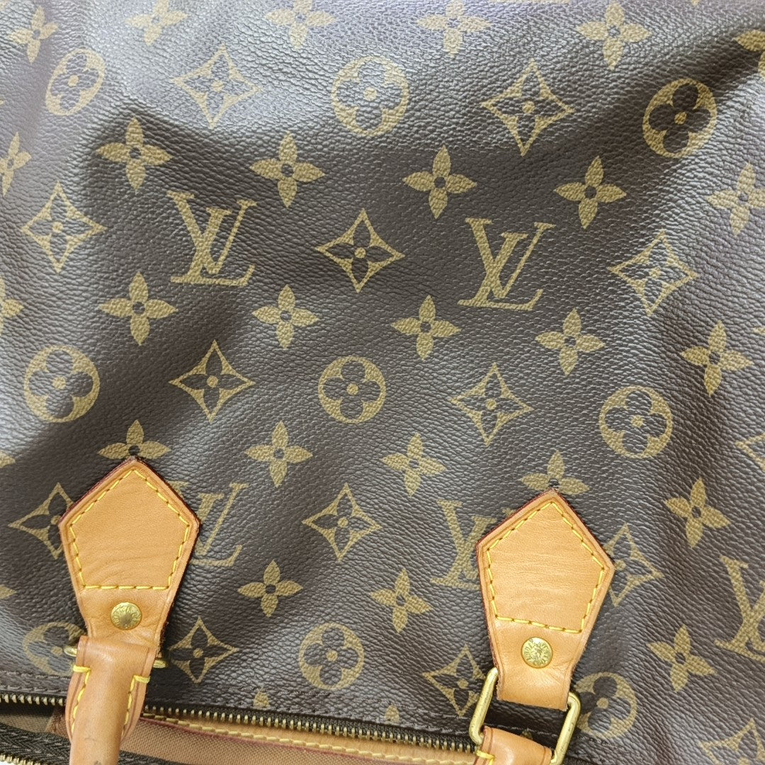 SPEEDY 30 Monogram Coated Canvas Brown