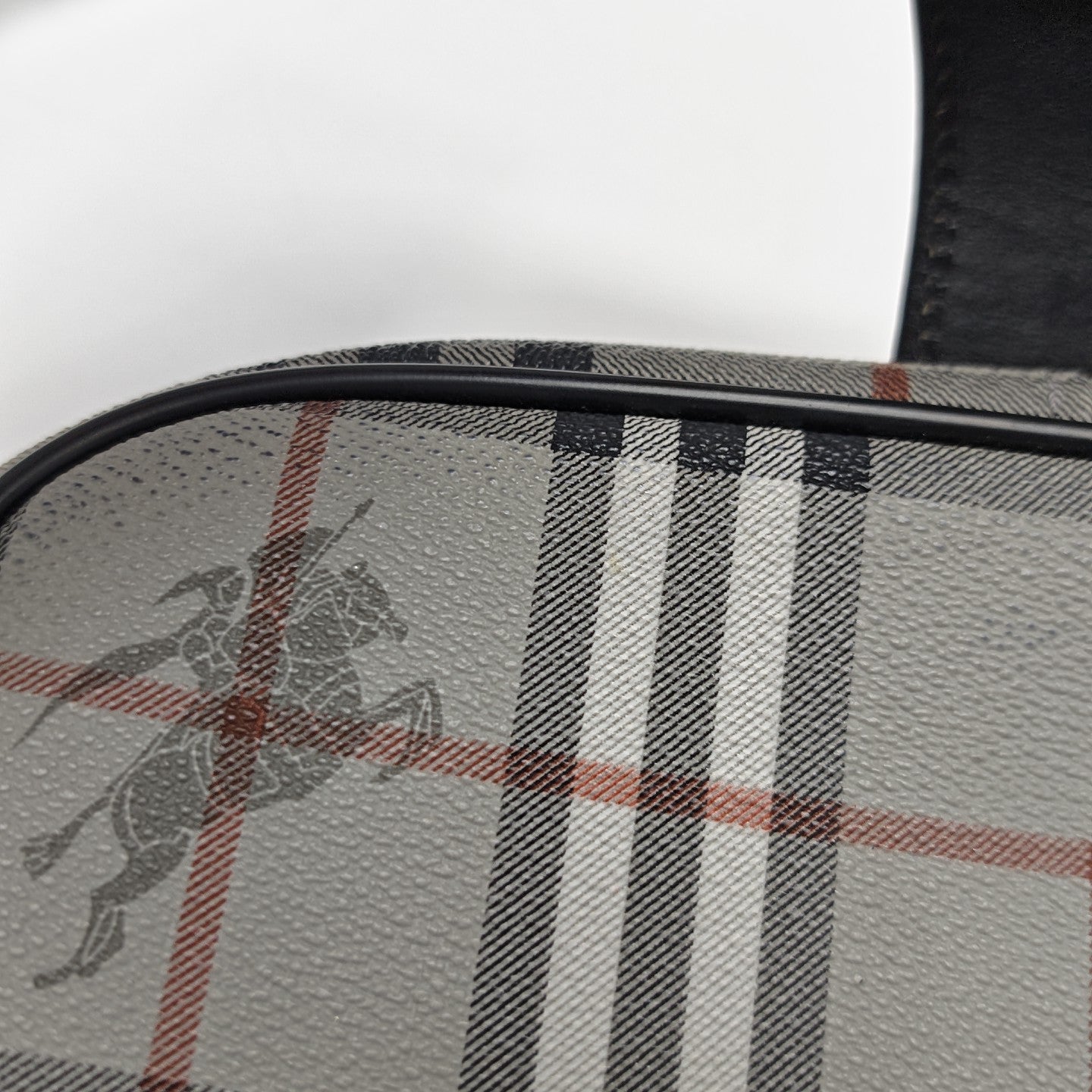 Coated Canvas Shoulder Bag Gray