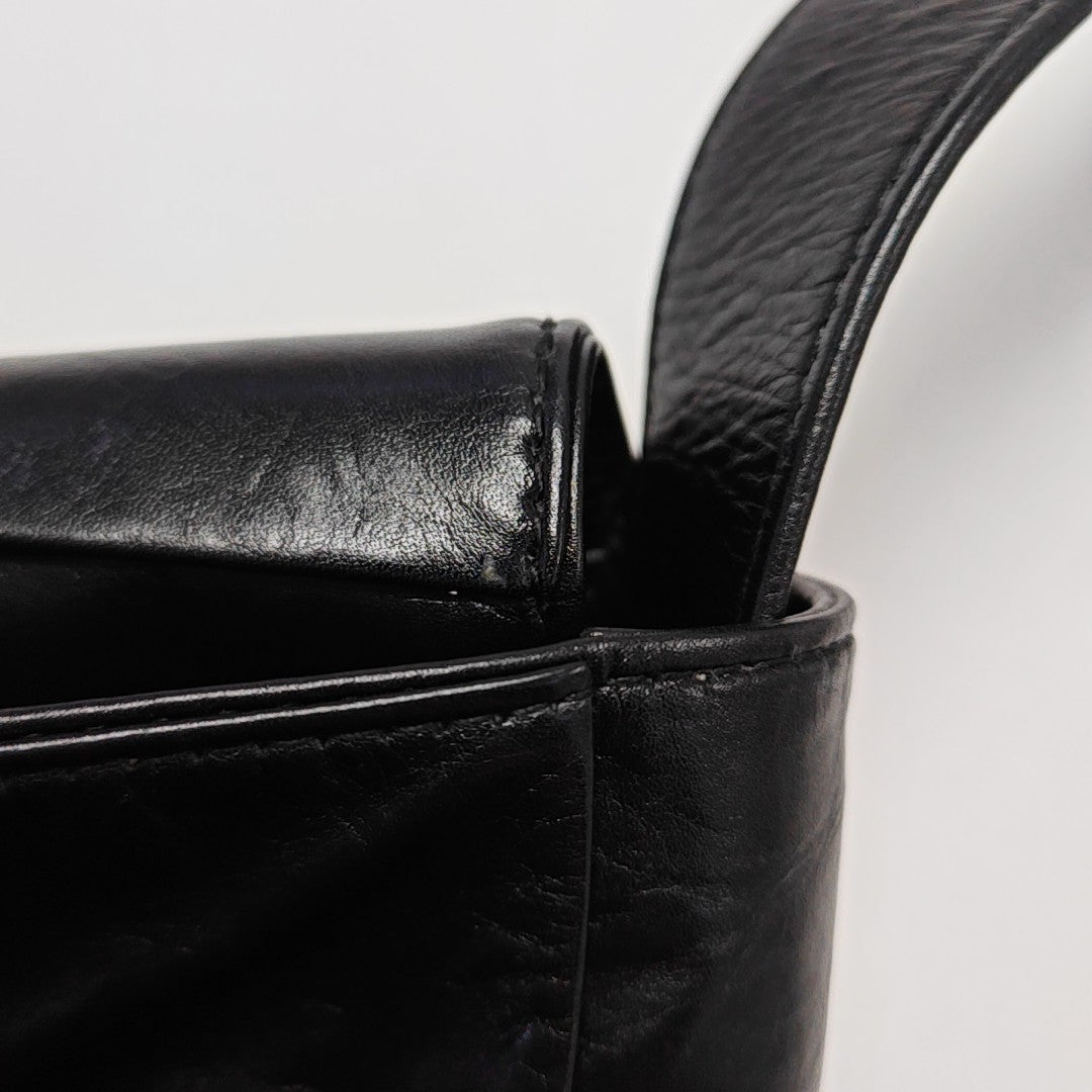 Calfskin Shoulder Bag Black