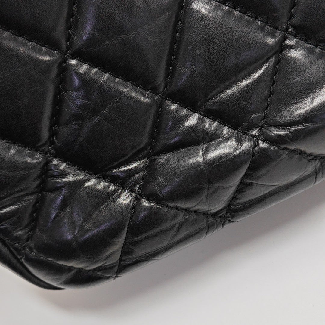 Quilted Calfskin Tote Bag Black