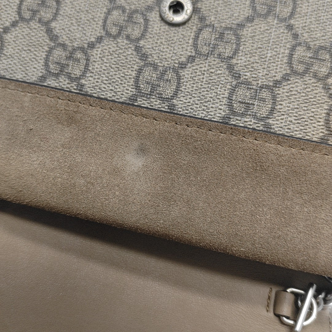 Dionysus Super Mini Monogram Coated Canvas Beige