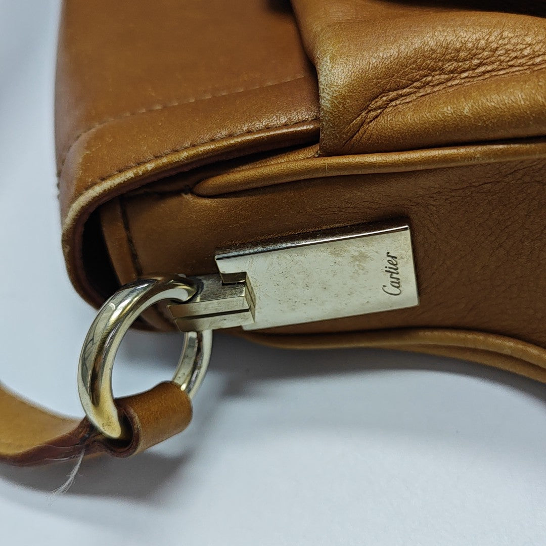 Calfskin Shoulder Bag Brown
