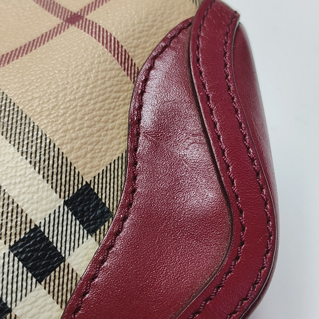 Coated Canvas Shoulder Bag Beige