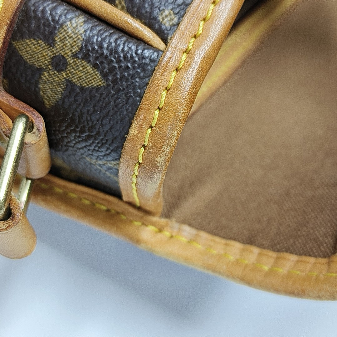 SOLOGNE PM Monogram Coated Canvas Brown
