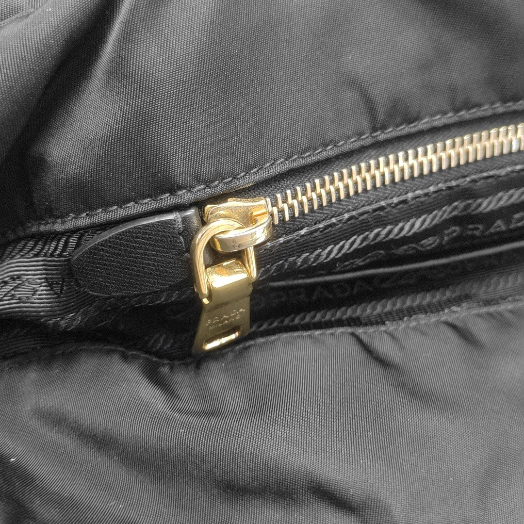 Nylon Top Handle Bag Black