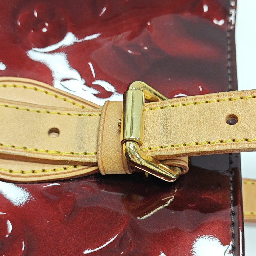 BRENTWOOD Monogram Patent Calfskin Red
