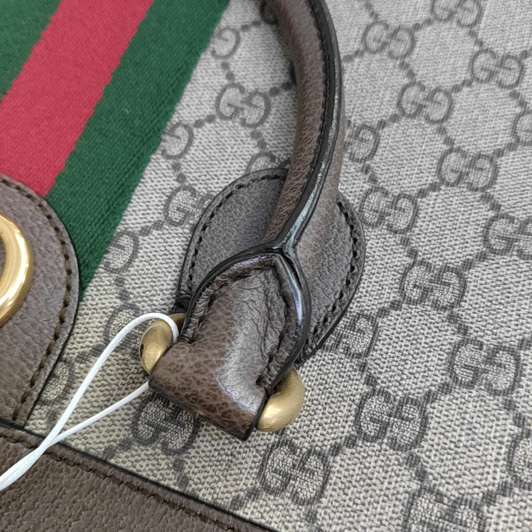 Ophidia Large Monogram Coated Canvas Beige