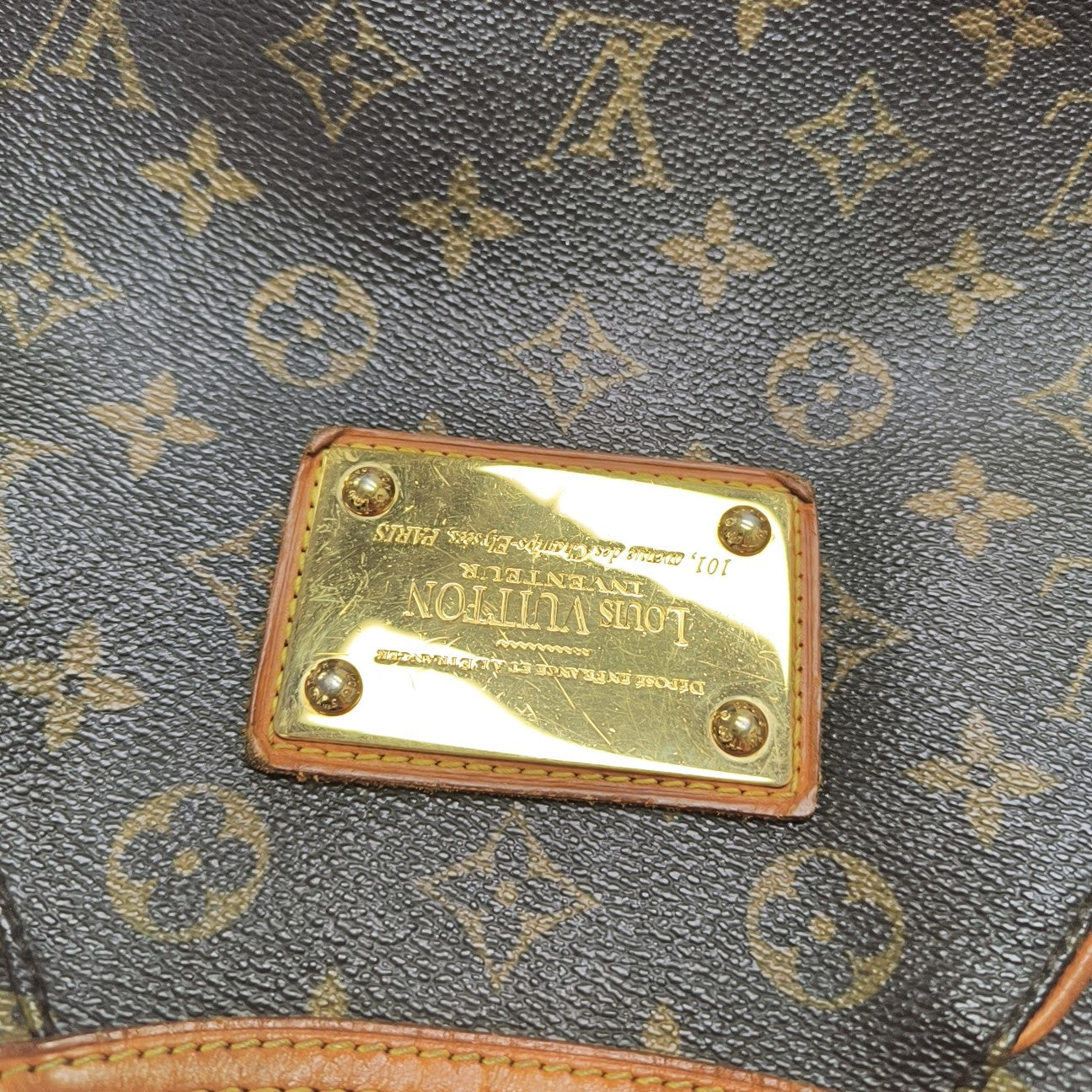 VINTAGE THAMES GM Monogram Coated Canvas Brown