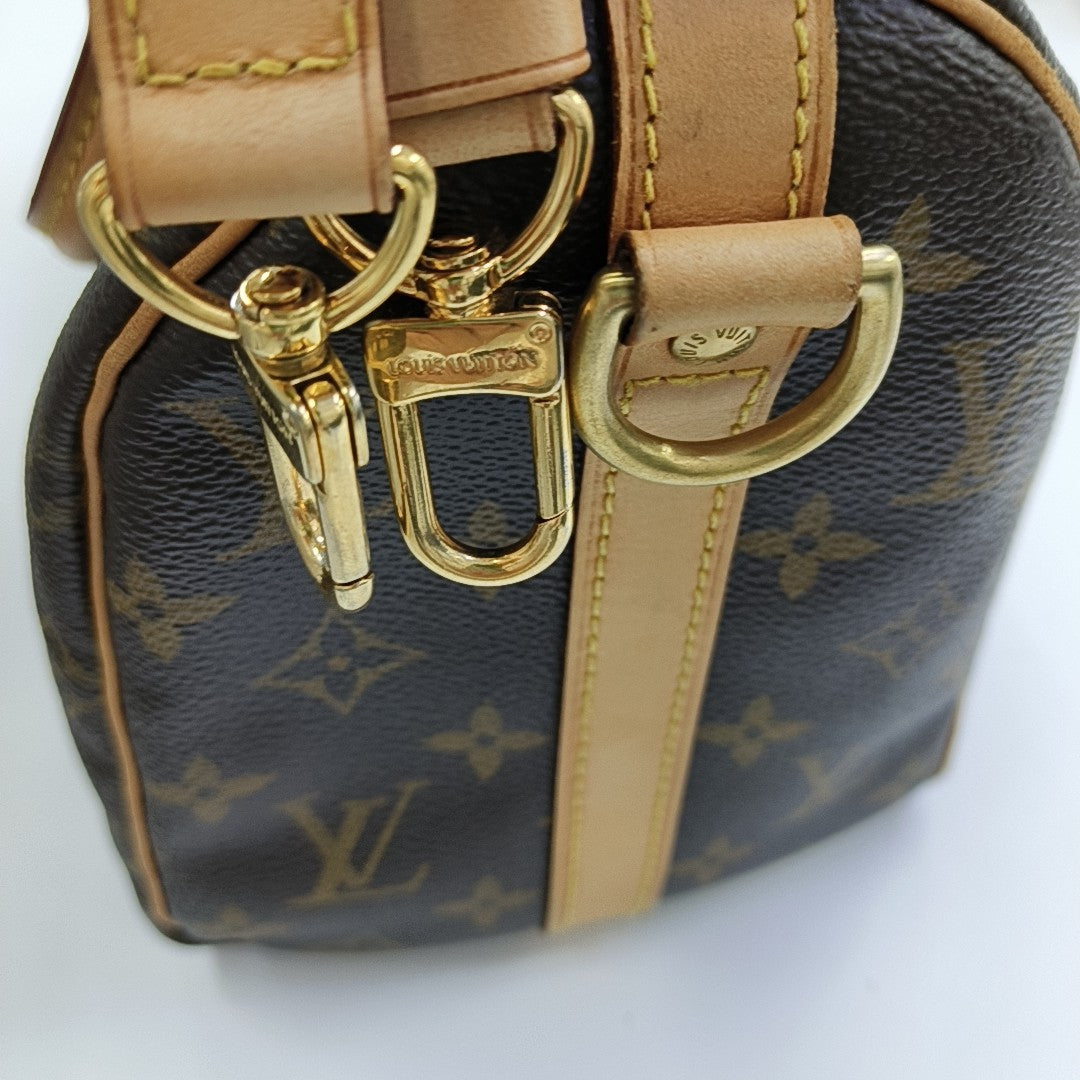 SPEEDY 25 Monogram Coated Canvas Brown