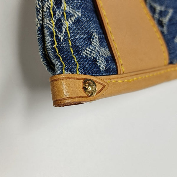 Monogram Denim Tote Bag Blue