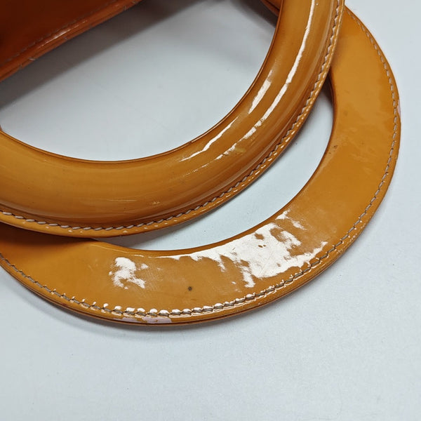 Lady Dior Large Cannage Patent Leather Orange
