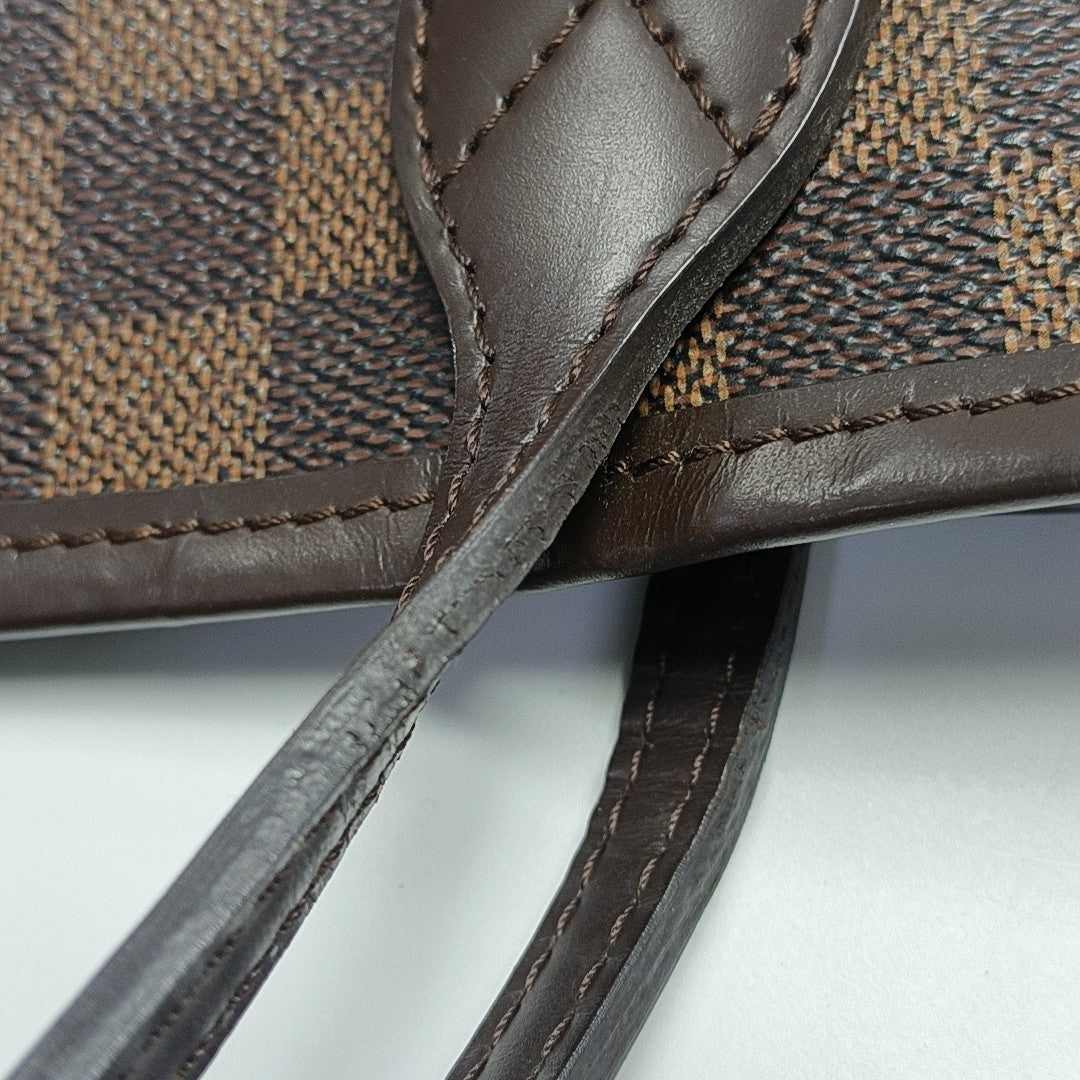 NEVERFULL GM Damier Ebene Coated Canvas Brown