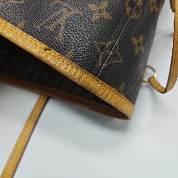 NEVERFULL MM Monogram Coated Canvas Brown