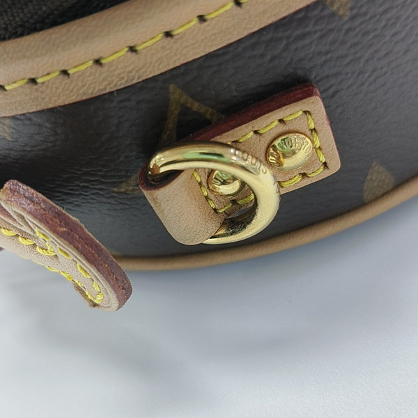 BOITE CHAPEAU Mini Monogram Coated Canvas Brown