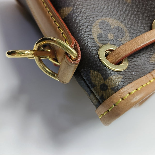 NOÉ Nano Monogram Coated Canvas Brown