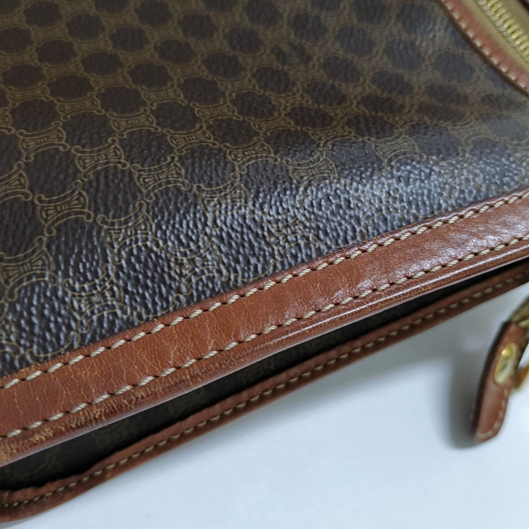 MACADAM CLUTCHES Coated Canvas Brown