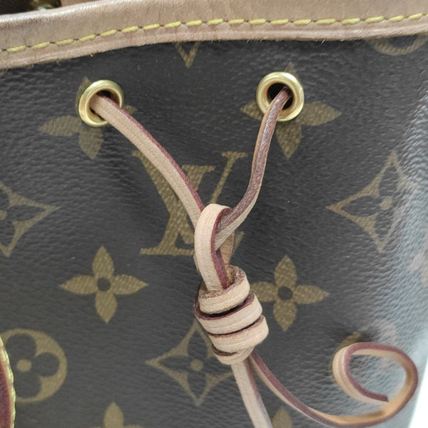 NÉONOÉ Nano Monogram Coated Canvas Brown