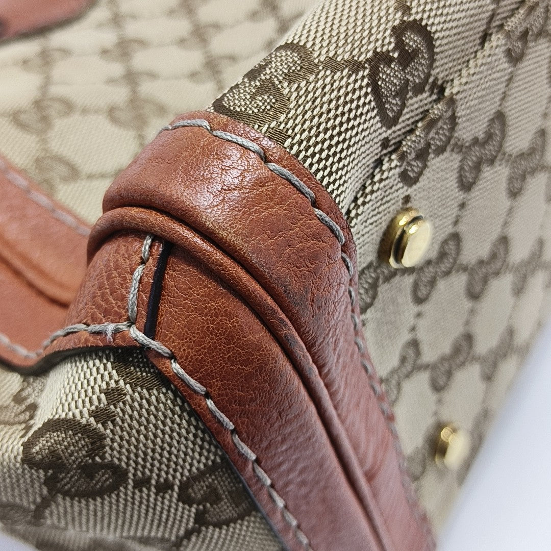 Monogram Canvas Tote Bag Beige