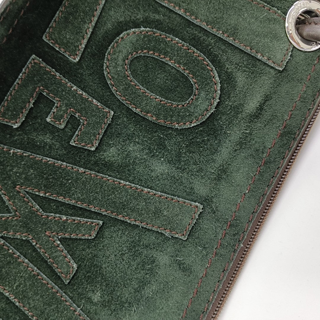 Suede Shoulder Bag Green