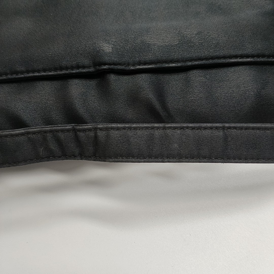Bolso de mano de nailon negro