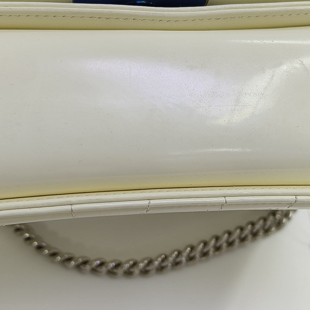 BOY CHANEL Maxi Calfskin Beige