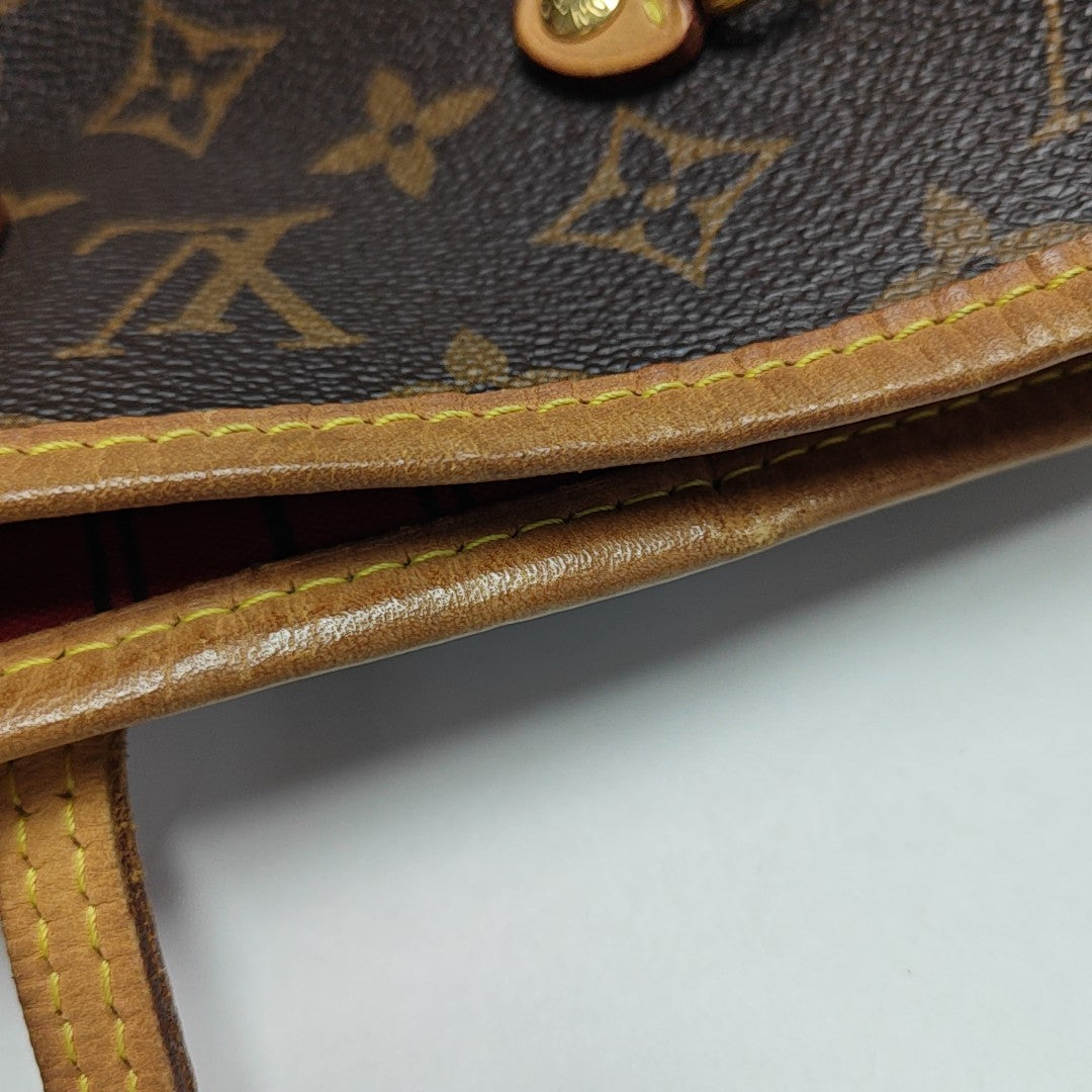 NEVERFULL MM Monogram Coated Canvas Brown
