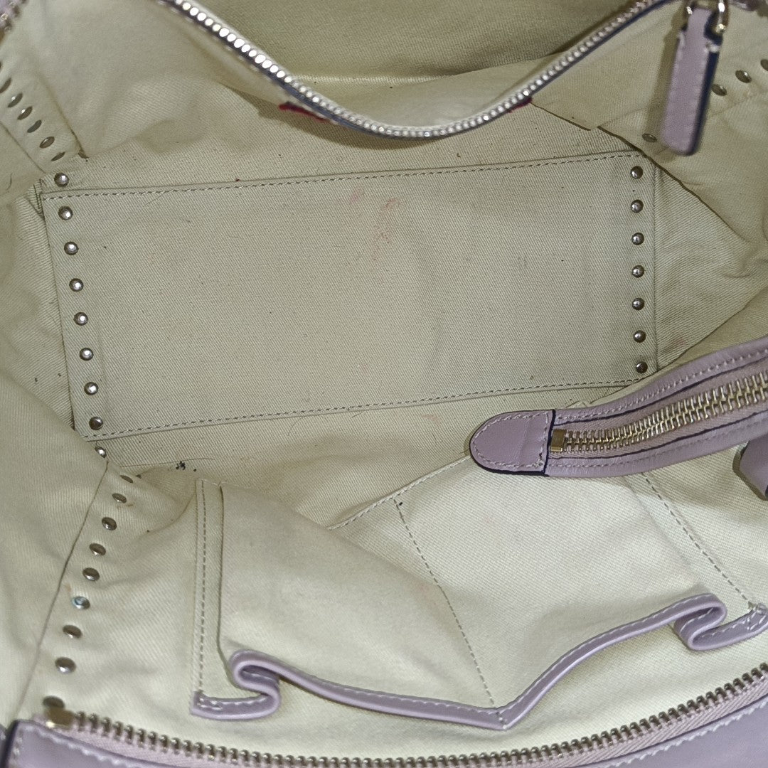 Rockstud Calfskin Gray