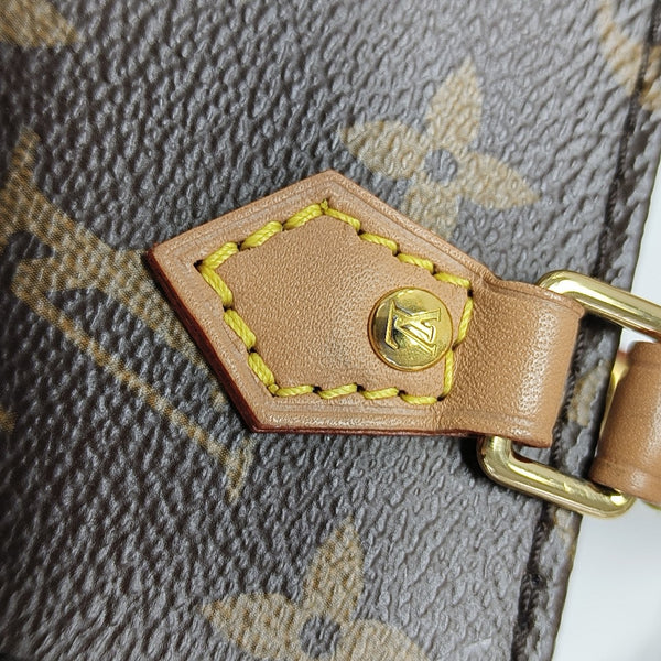 SAC PLAT Mini Monogram Coated Canvas Brown