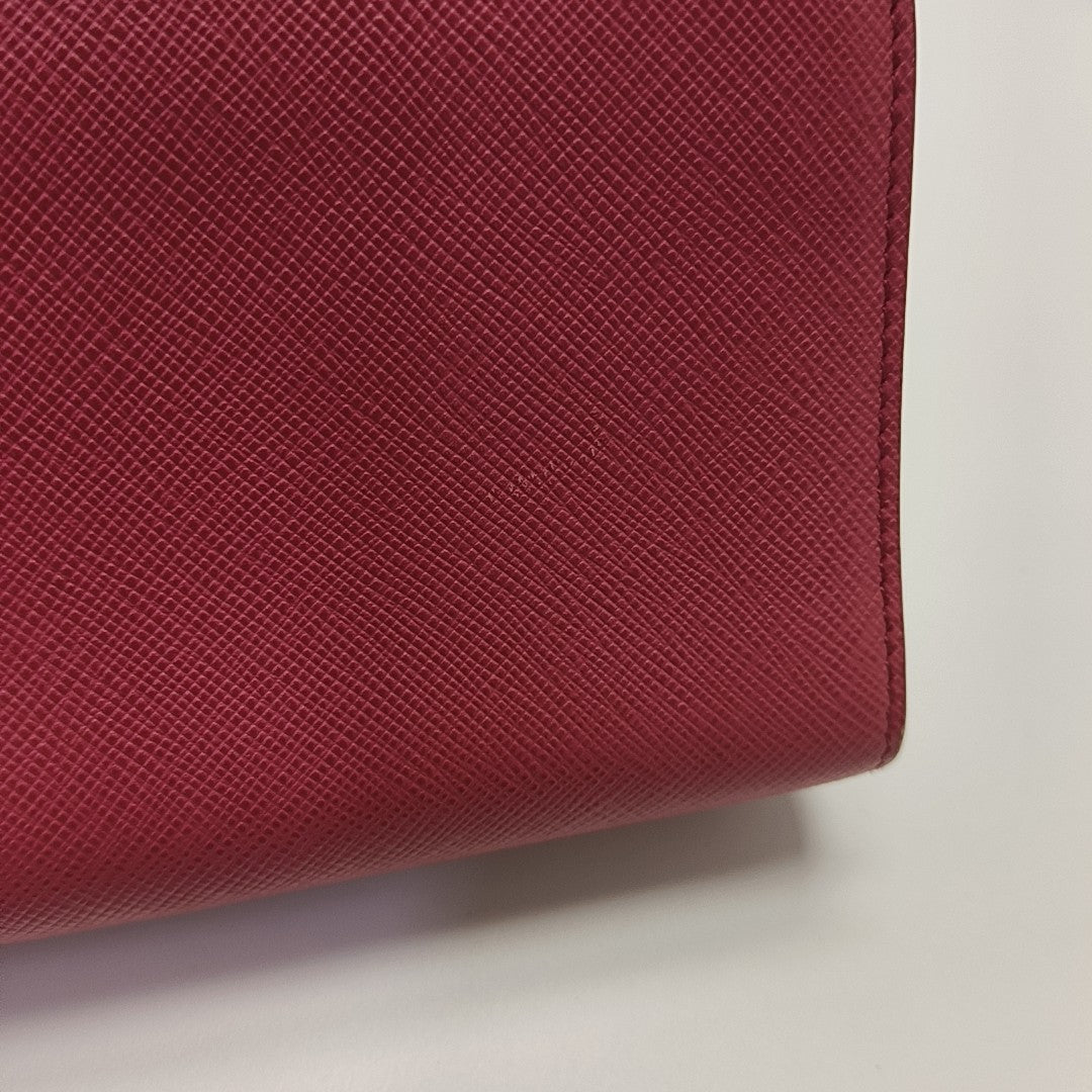 Saffiano Calfskin Shoulder Bag Red