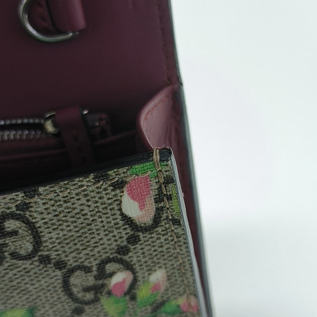 GG Blooms Monogram Coated Canvas Beige