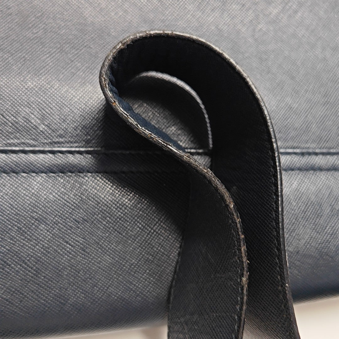 Calfskin Shoulder Bag Blue