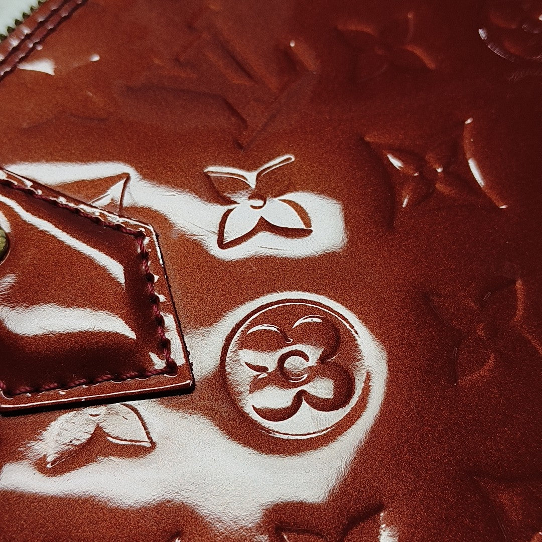 ALMA BB Monogram Patent Leather Red