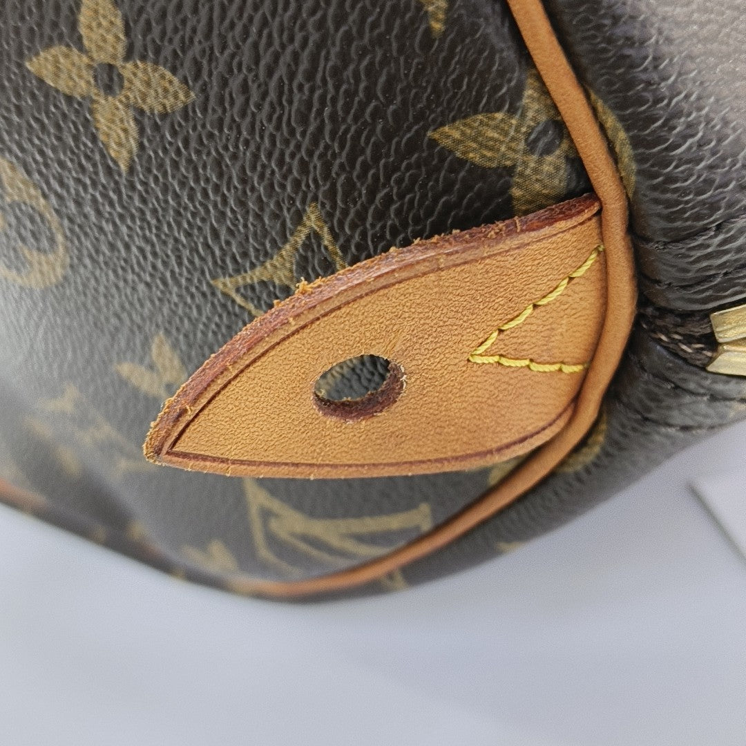 SPEEDY 30 Monogram Coated Canvas Brown