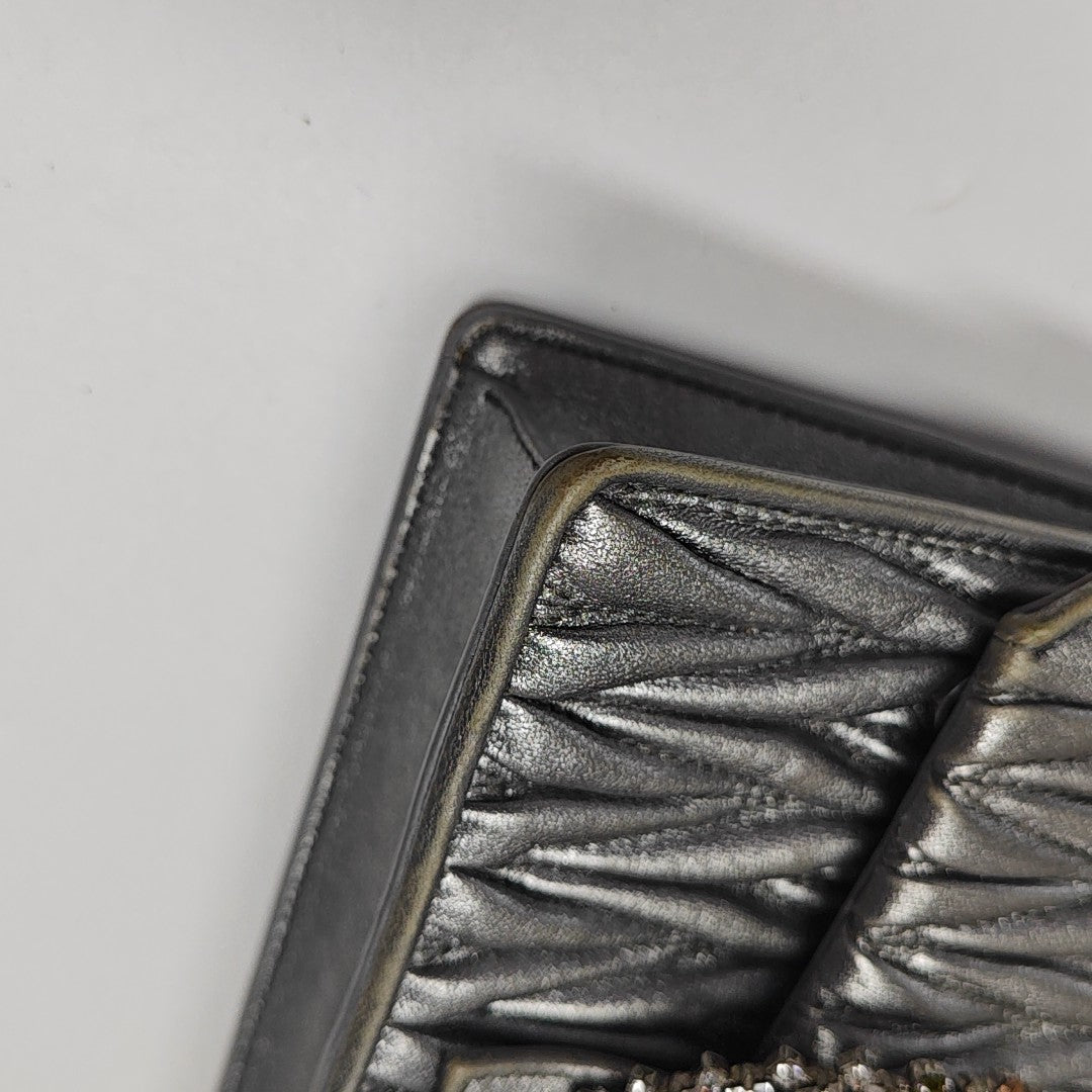 Matelassé Quilted Lambskin Silver
