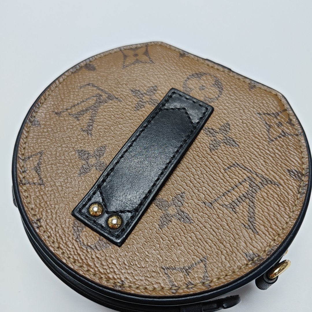 BOITE CHAPEAU Mini Monogram Coated Canvas Brown