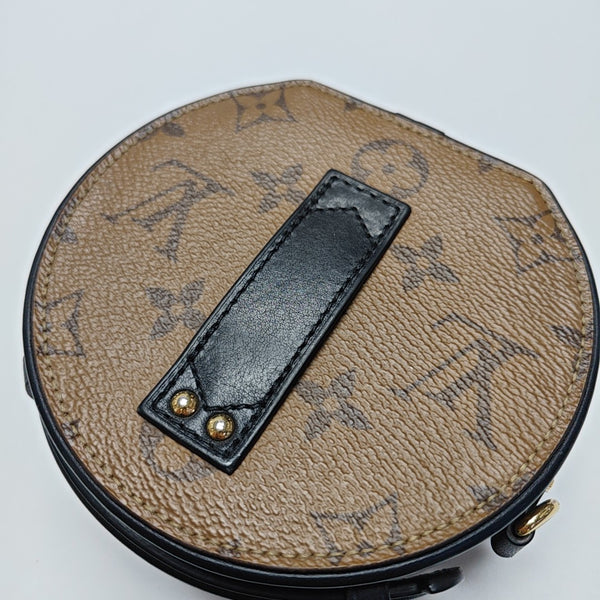 BOITE CHAPEAU Mini Monogram Coated Canvas Brown