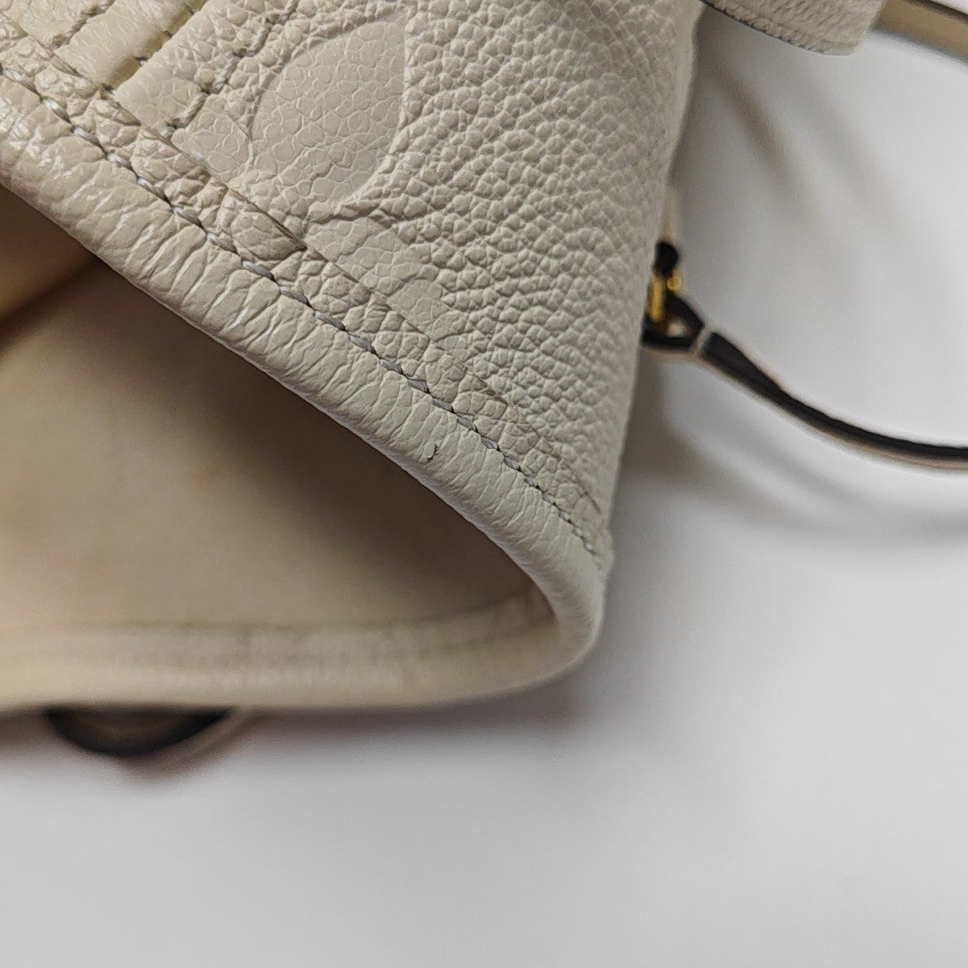 NEVERFULL MM Monogram Calfskin Beige