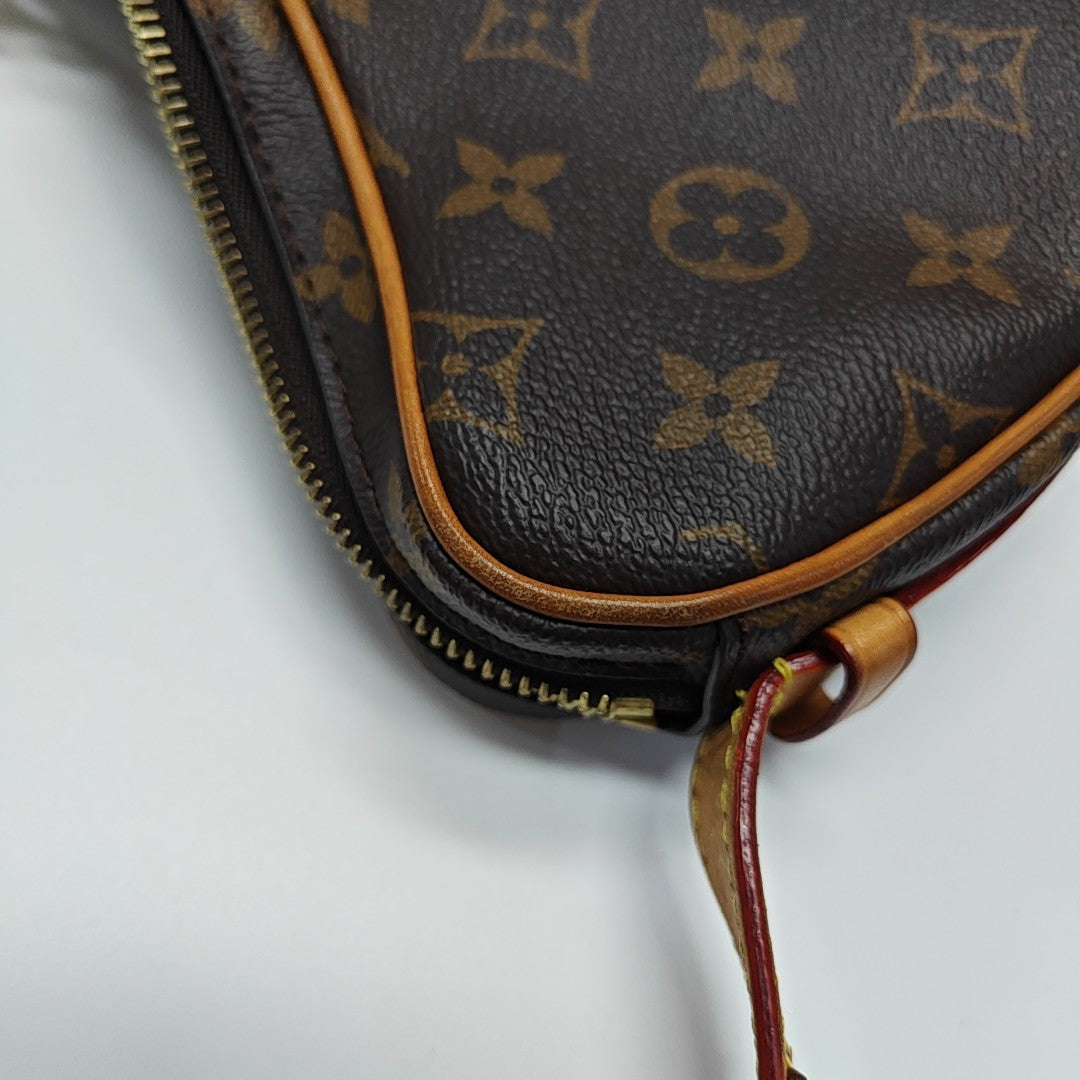 CROISSANT Monogram Coated Canvas Brown