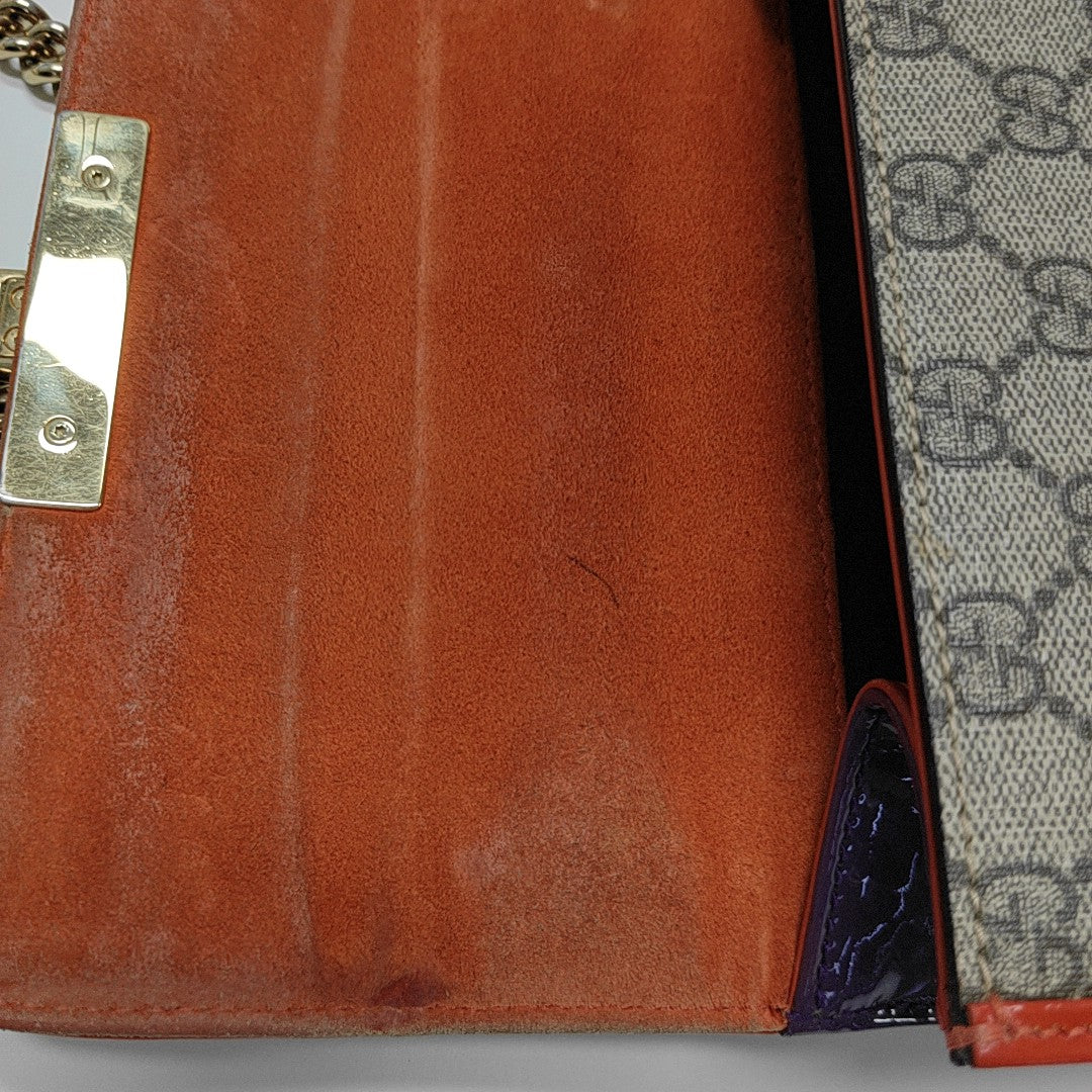 Padlock Small Monogram Coated Canvas Beige