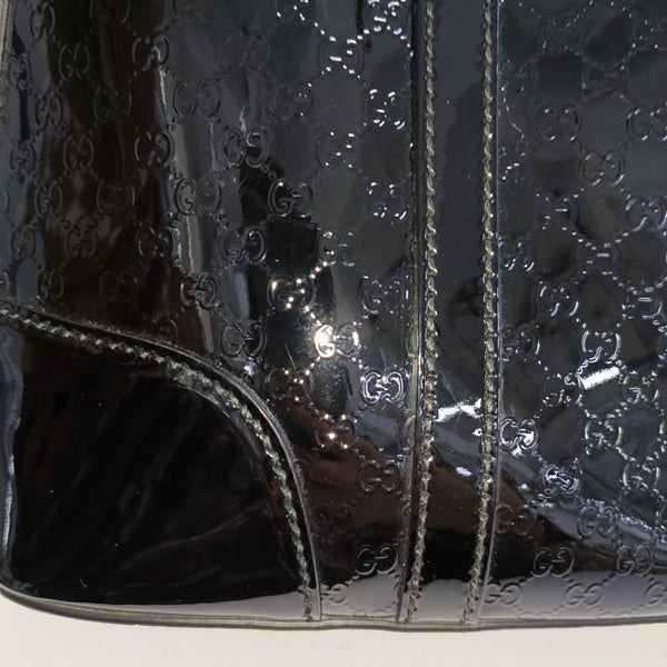 Microguccissima Monogram Patent Leather Black