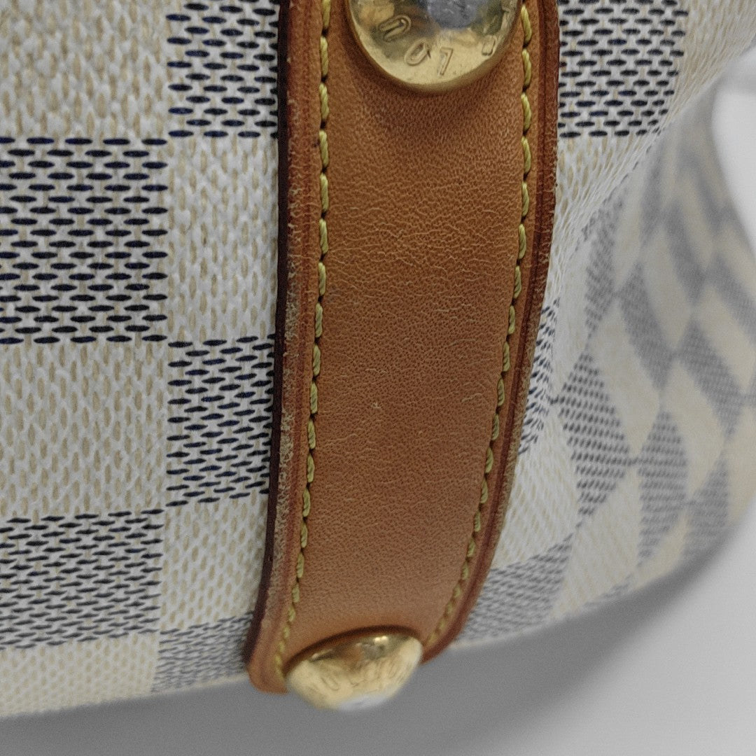 GALLIERA GM Damier Azur Coated Canvas White