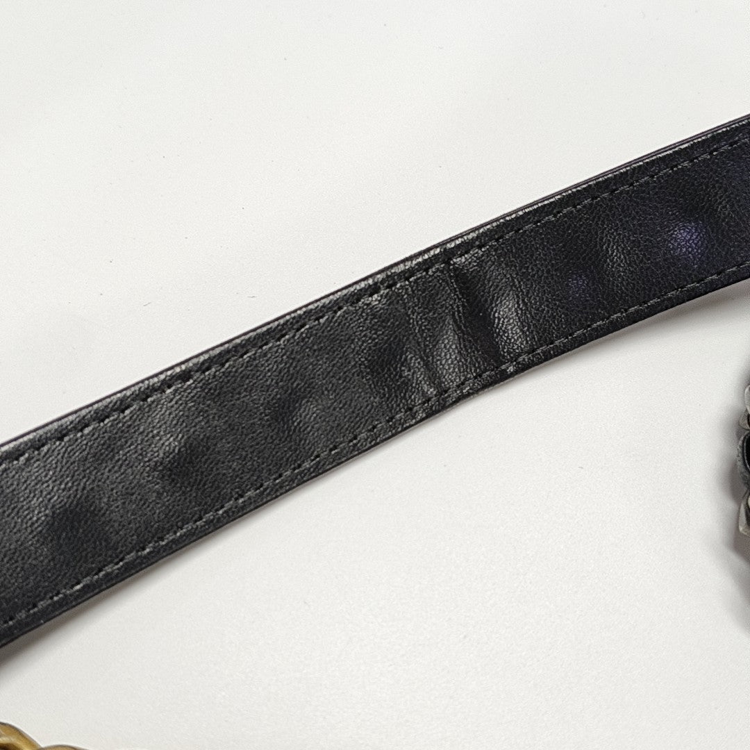 CHAIN INFINITY TOP HANDLE Quilted Lambskin Black