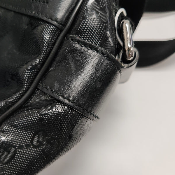 Monogram Coated Canvas Crossbody Bag Black