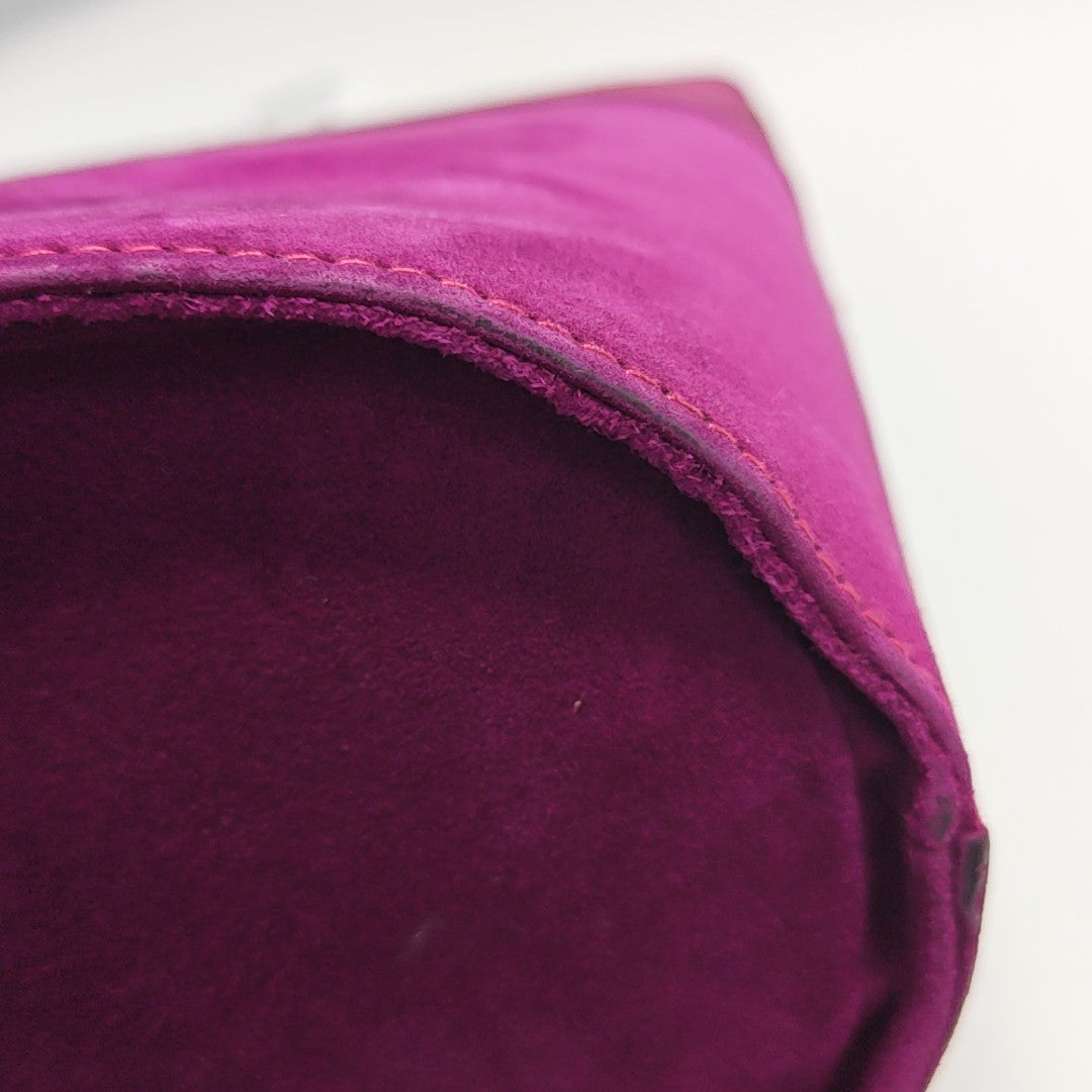 Suede Bucket Bag Red